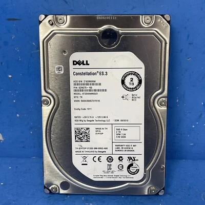 10TB (5x2TB) Dell 2TB 3.5" SAS 6Gb/s 3.5" 7200RPM Internal Hard Drive - Image 1 of 3