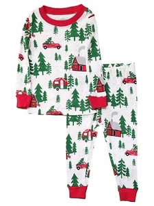 Infant & Toddler Boys Lightweight Red Truck & Trees Christmas Pajamas - Picture 1 of 2