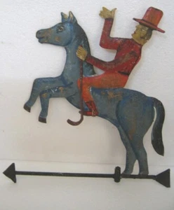 IRON HORSE POLO WEATHER VANE . EMBOSSED - Picture 1 of 7