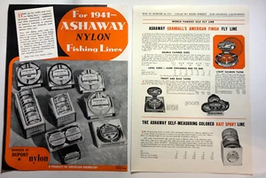 1941 Ashaway Angelschnüre Print Ad Flyer Broschüre alte Angelschnur - Bild 1 von 2