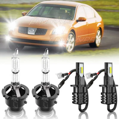 Faro de xenón HID/LED alto/bajo + bombillas antiniebla para Nissan Máxima 2004 2005 2006 Foto 1 de 4