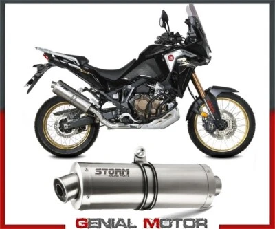Exhaust Muffler Storm Oval Stainless Steel HONDA CRF1100L AFRICA TWIN 2020 2022 - Image 1 of 4