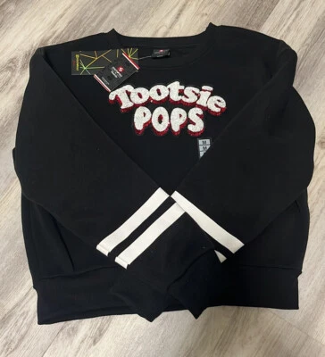 Sudadera Southpole Mediana Tootsie Pops Negra Roja Blanca Lentejuelas Nueva con Etiquetas Foto 1 de 4