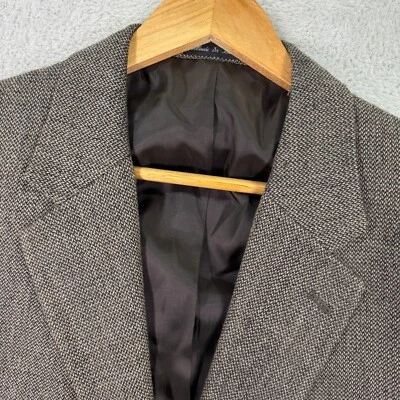 VINTAGE Savile Row Blazer Jacket Mens 40S Gray Wool Preppy Casual Single Breast - Image 1 of 4