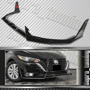 Painted Black Front Bumper Lip Splitter Spoiler 5pcs For 2024-2025 Nissan Sentra - Picture 1 of 6