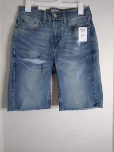 Denizen from Levis Mens Slim Denim 9” Shorts Light Wash Super Flex Size 28 NWT - Picture 1 of 10