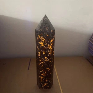 6LB 12" Natural Yooperlite Obelisk Quartz Crystal Tower Point Healing Mineral C1 - Picture 1 of 15