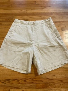 Vintage Adidas Damengröße 14 Shorts khaki klassisch vorne flach Y2K - Bild 1 von 9