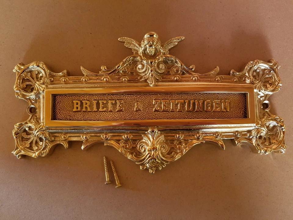 Messing Antik Style Briefschlitz Zeitung Schlitz Briefklappe Brief Einwurf  LP9P - Bild 1 von 1