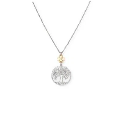 Collana Amen pendente Albero della Vita e Angelo in Argento 925‰ - Immagine 1 di 2
