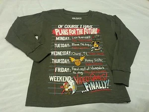 Boys Tee Shirt  XS 4-5 Charcoal Gray Kids Future List - Picture 1 of 1