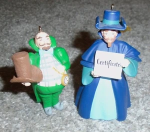 Hallmark Wizard of Oz Munchkinland Mayor & Coroner Christmas Tree Ornaments EUC - Picture 1 of 4
