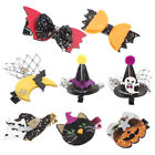 8 Pcs Halloween Pumpkin Hat Set Hair Clip Hairpins For Girls
