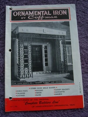 CATÁLOGO ORNAMENTAL IRON BY COFFMAN 1950 Orlando Florida Foto 1 de 4