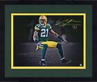 FRMD Charles Woodson Green Bay Packers Signed 11x14 Green Jersey Spotlight Photo