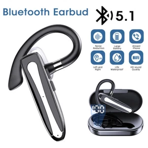 Kabellos Bluetooth Ohrhörer Stereo Einohr Kopfhörer mit Mikrofon Auto Headset DE - Zdjęcie 1 z 12