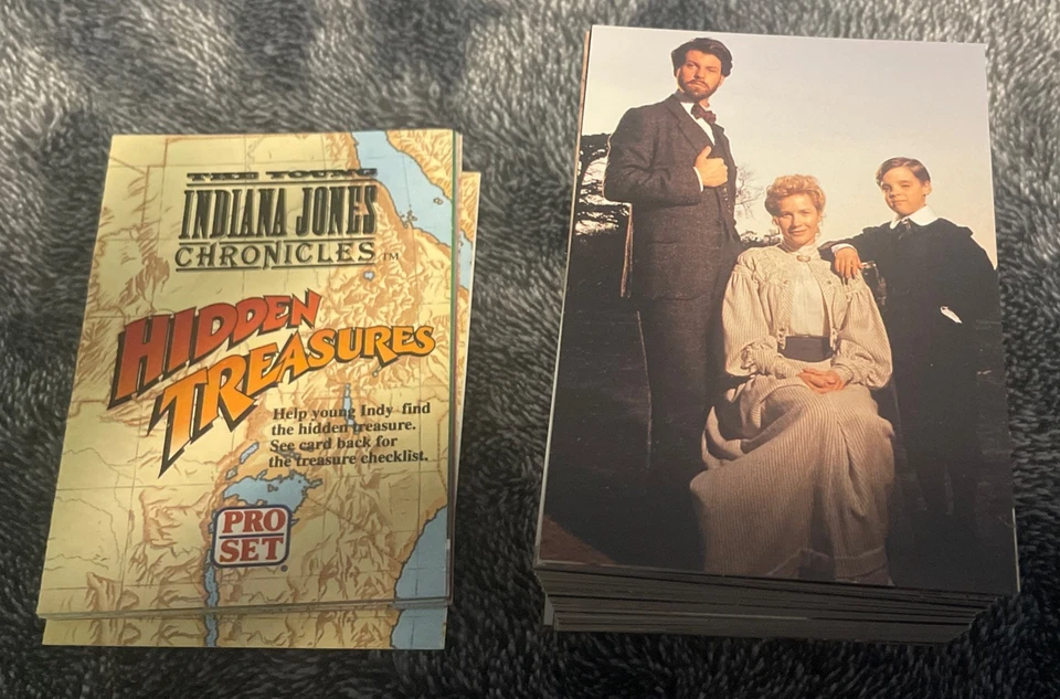 Juego completo de crónicas de The Young Indiana Jones 1992 e insertos de tesoros ocultos Foto 1 de 1