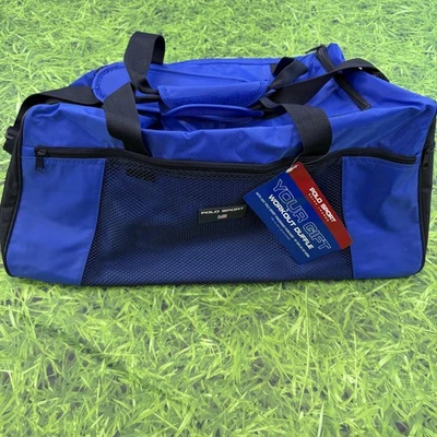 Polo Sport Ralph Lauren Blue Workout Duffle Gym Bag Nylon Travel Tote Carry - Image 1 of 4