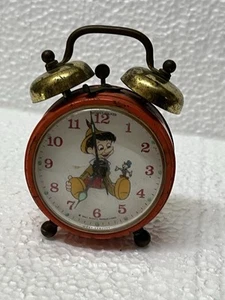 1960s Disney Pinocchio PhinneyWalker Alarm Clock For Parts W Germany Not Working - Picture 1 of 6