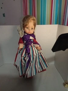 Vintage italienische Ratti 15" Puppe schläfrig graue Augen, blonde verwurzelte Haare, wunderschön! - Bild 1 von 7