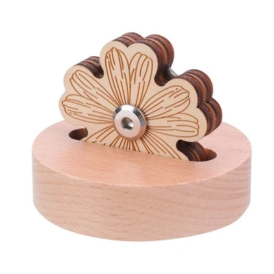 Flower Shaped Wooden Thread Cutter for Sewing & Quilting - Image 1 of 4