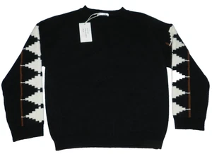 Acogedor suéter azteca Virgo And Aster para hombre talla M negro/blanco - Imagen 1 de 11