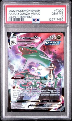 PSA 10 Rayquaza VMAX TG20/TG30 Silver Tempest Trainer Gallery Pokémon Card - Image 1 of 2