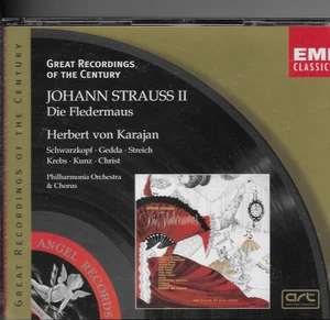 Johann Strauss II Die Fledermaus Herbert Von Karajan CD 1999 EMI Records NM - Picture 1 of 5