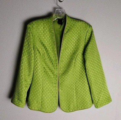 Chaqueta Blazer Multiples Verde Lima Cuadros Manga Larga Pequeña Foto 1 de 3
