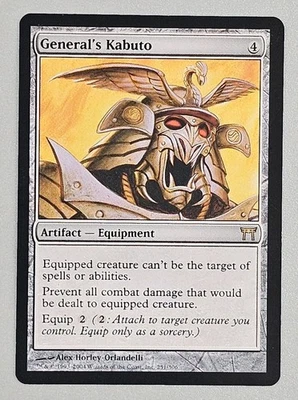 Magic The Gathering MTG Champions of Kamigawa General's Kabuto #251/306 -  - Image 1 of 2