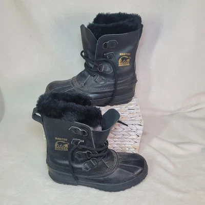 Botas Sorel Forradas de Lana Caucho Natural Botas de Invierno Gorpcore Cálidas Con Cordones Talla 9 Foto 1 de 4