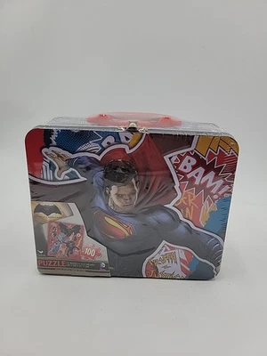 Superman vs Batman DC Comics Metal Lunch Box Puzzle ( 100 pc ) ~ NEW SEALED - Image 1 of 4