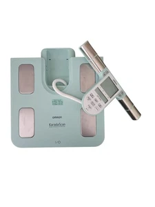 Omron BF511 Körperanalysewaage elektronisch quadratisch türkis Personenwaage - Bild 1 von 4