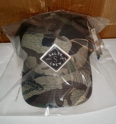 SALTY CREW Sealine Retro Trucker Hat Cap Camo 35035228 One Size Adjustable NEW - Image 1 of 2