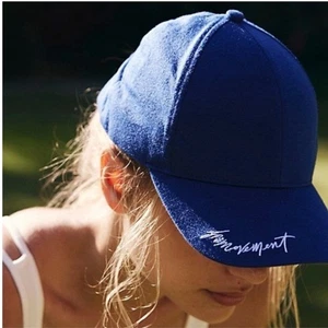 Free People Movement Casquette Baseball Cobalt Blue Cap Embroidered Adjustable - Picture 1 of 12