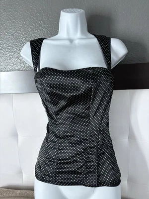 Bebe Y2K 真丝混纺设计女式上衣 L 码双面全新带标签 — 第 1/4 张图片