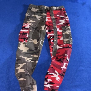 Pantalones cargo Redfox para mujer 2XL rojos militares 36 31 camuflaje utilitario camuflaje grunge - Imagen 1 de 6