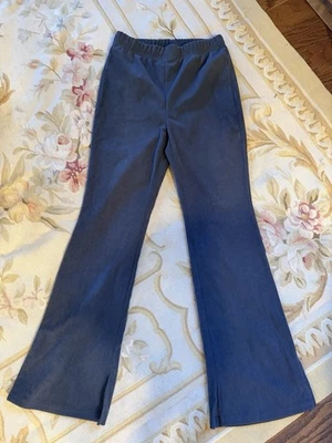 Pantalones grises de pana elásticos de pierna ancha para mujer talla mediana  Foto 1 de 4