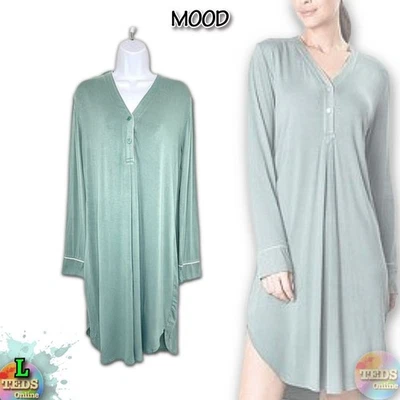 Camiseta de dormir ultra macia nova com etiquetas MOOD pijama feminino viscose L - Imagem 1 de 4