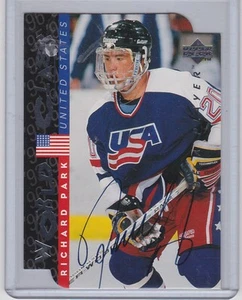 1995-96 UPPER DECK BE A PLAYER RICHARD PARK DIECUT WORLD CLASS AUTO S185 - Picture 1 of 1