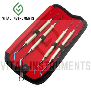 Juego de 4 instrumentos de relleno compuestos azul restaurador dental alemán + estuche gratuito - Imagen 1 de 1