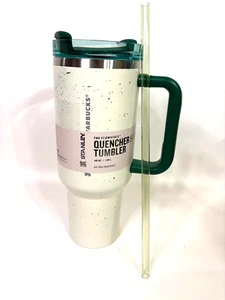 Stanley X Starbucks Korea Limited Green Pebble 40oz Tumbler Flowstate H2.0 - Picture 1 of 4