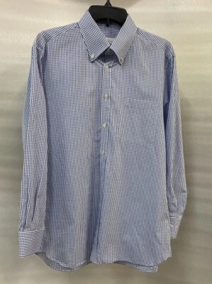 Nordstrom Signature Mens Blue Stripe Button Down Dress Shirt  16.5 - Image 1 of 3