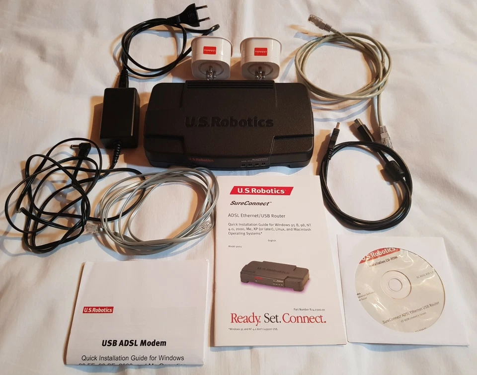 Modem ADSL Ethernet / USB Router U.S. ROBOTICS SURECONNECT (Model: USR 9003) - Immagine 1 di 1
