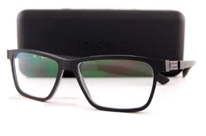 Brand New ic! berlin Eyeglass Frames Data Black-Rough Black 52mm - Picture 1 of 5