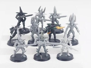 GW 40K DARK ELDAR WARRIORS X 10. MONTIERT. Blau 1625 - Bild 1 von 5