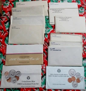14 United States Uncirculated Proof Sets 1972-1991 - Picture 1 of 1