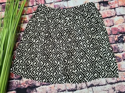 Street One Damen Rock Jerseyrock weiß schwarz gemustert Gummizug (0 224) NEU  - Bild 1 von 3