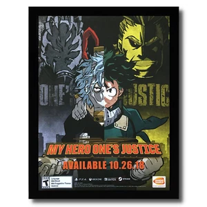2018 My Hero One's Justice Framed Print Ad/Poster Switch PS4 Xbox One Promo Art - Picture 1 of 8