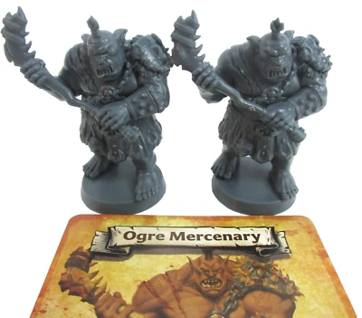 HEROQUEST: Against The Ogre Horde 2x OGRE MERCENARY Minis y Tarjeta ¡NUEVO!! Foto 1 de 4